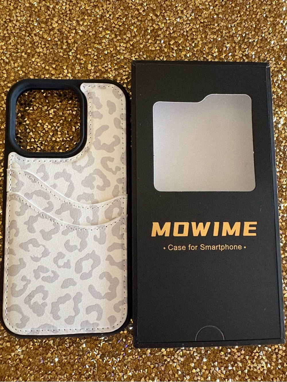 Mowime NWT Cheetah Print iPhone 16 Pro, 6.3” Wallet Card Holder Phone Case